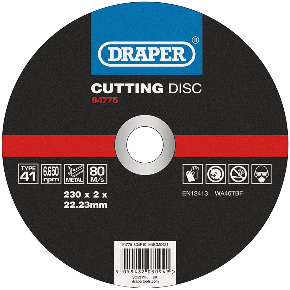 Draper Metal Cutting Disc 230mm 2mm 22mm