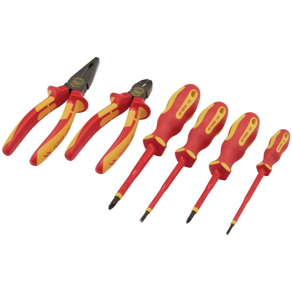6 Piece XP1000 VDE Insulated Screwdriver and Pliers Set
