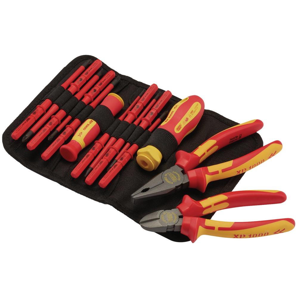 14 Piece XP1000 VDE Insulated Screwdriver and Pliers Set