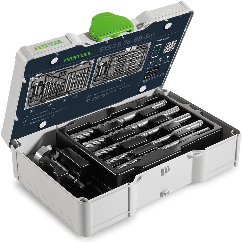 Festool Sys3 S 76-bb-set 18 Piece Drill And Screwdriver Bit Set