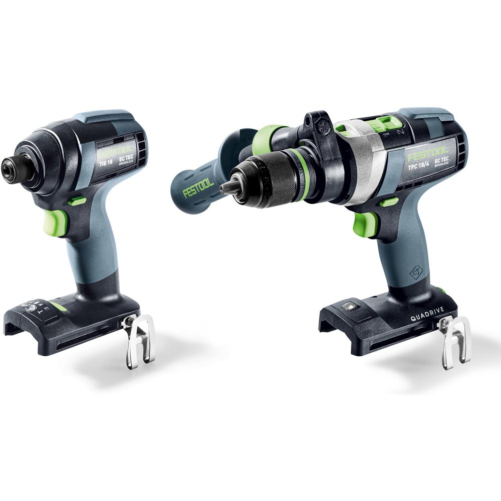 Festool TID TPC 18v Cordless Combi Drill and Impact Driver Kit No Batteries No Charger Case