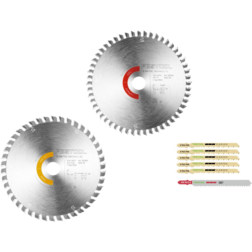 Festool F-ksb-sort/2 160mm Circular Saw Blade 2 Piece Set 160mm Assorted Teeth 20mm