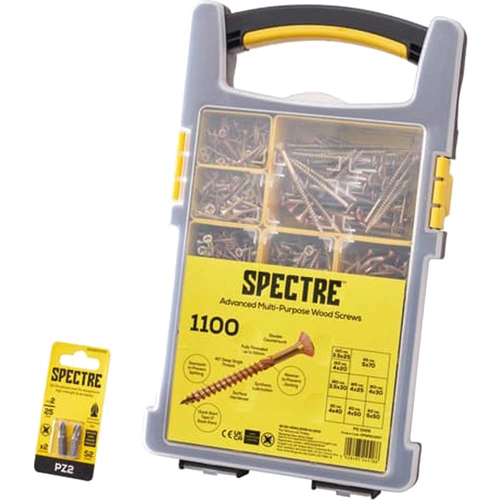 Forgefix Spectre 1100 Piece Advanced Wood Screws Kit