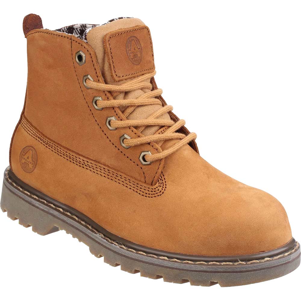 Amblers Ladies Safety FS103 Goodyear Welted Safety Boots Honey Size 4