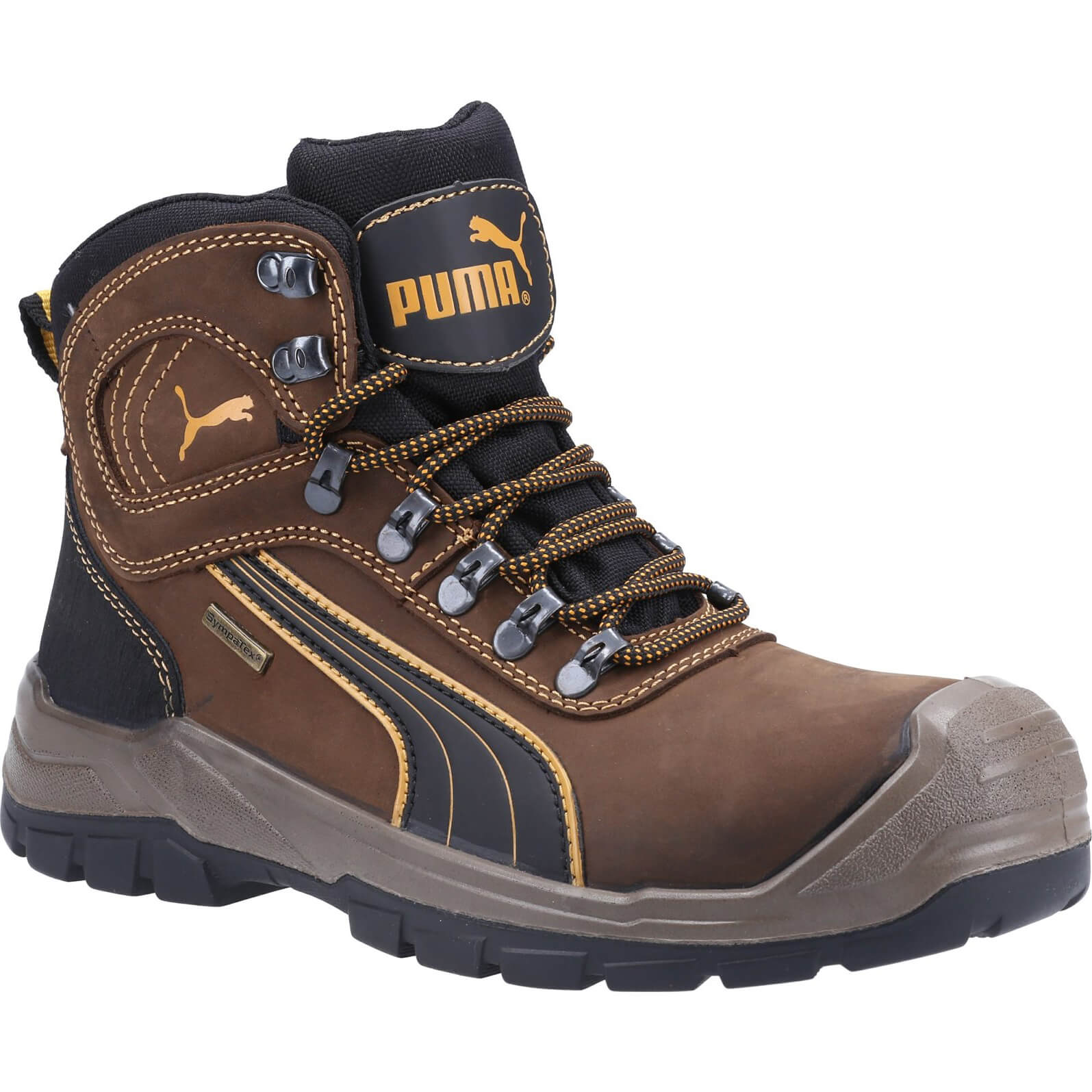 Image of Puma Mens Sierra Nevada Mid Safety Boots Brown Size 12