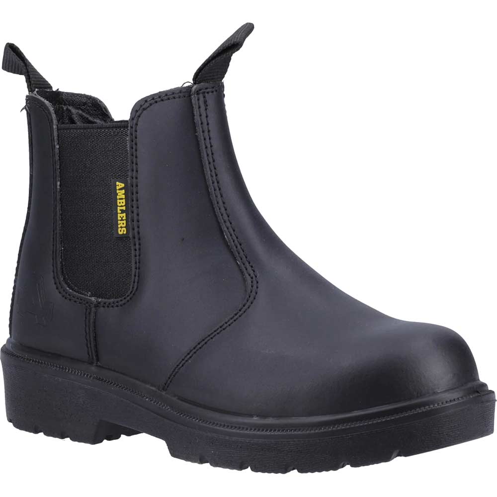 Amblers Mens Safety FS116 Dual Density Pull On Safety Dealer Boots Black Size 7