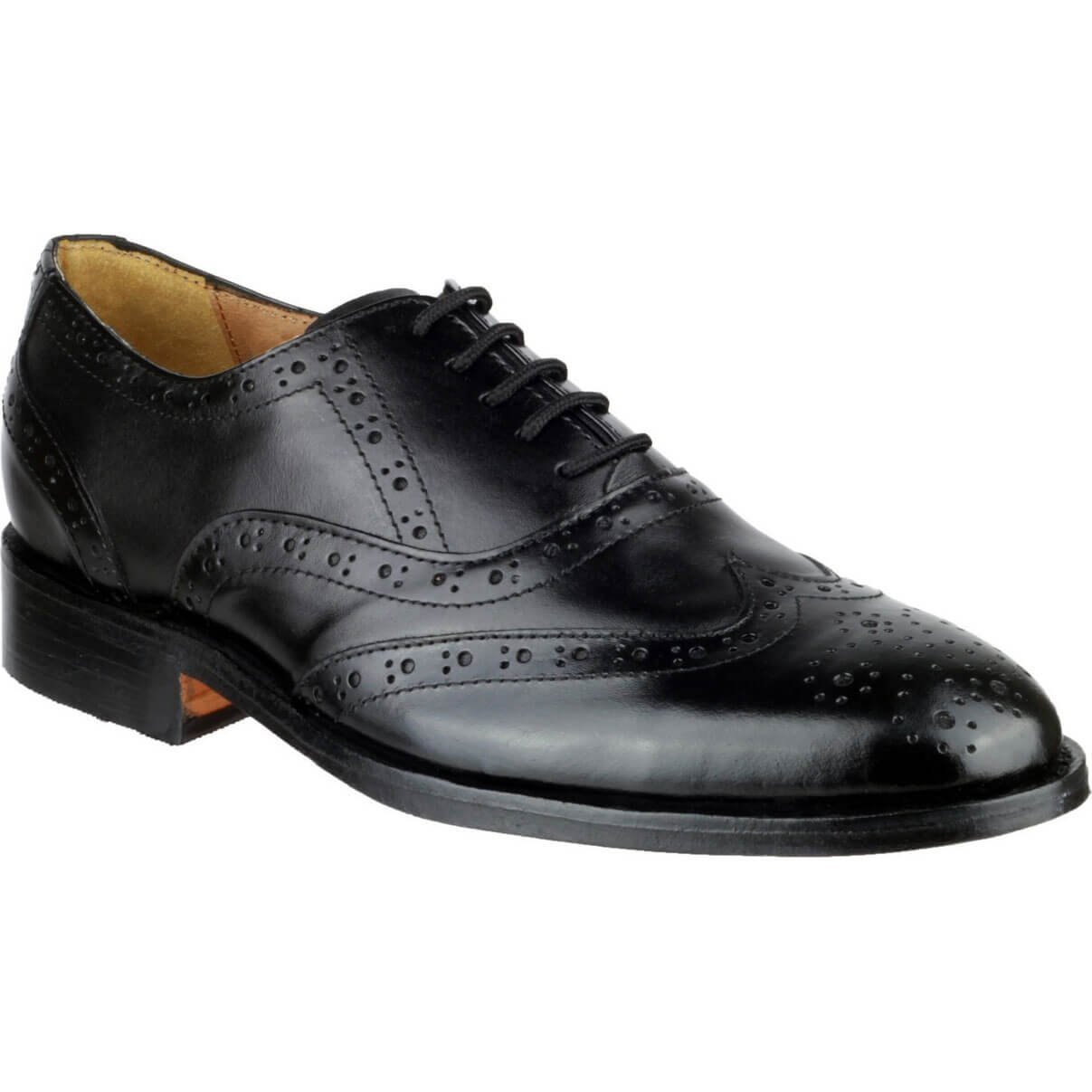 Image of Amblers Ben Leather Soled Oxford Brogue Black Size 8.5