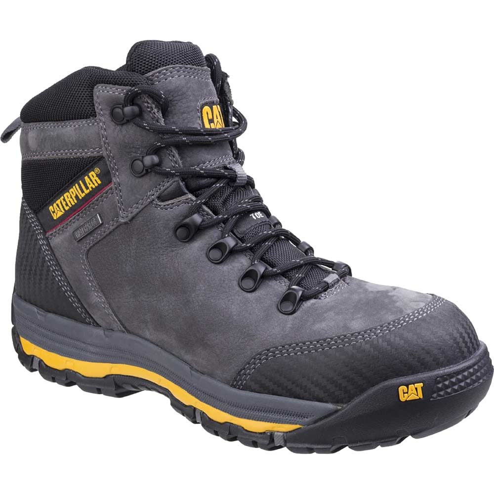 Caterpillar Mens Munising Waterproof Safety Boots Dark Shadow Size 10