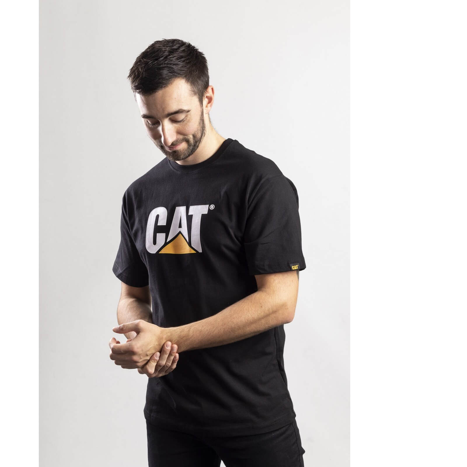 Image of Caterpillar Mens Trademark Logo T Shirt Black 4XL