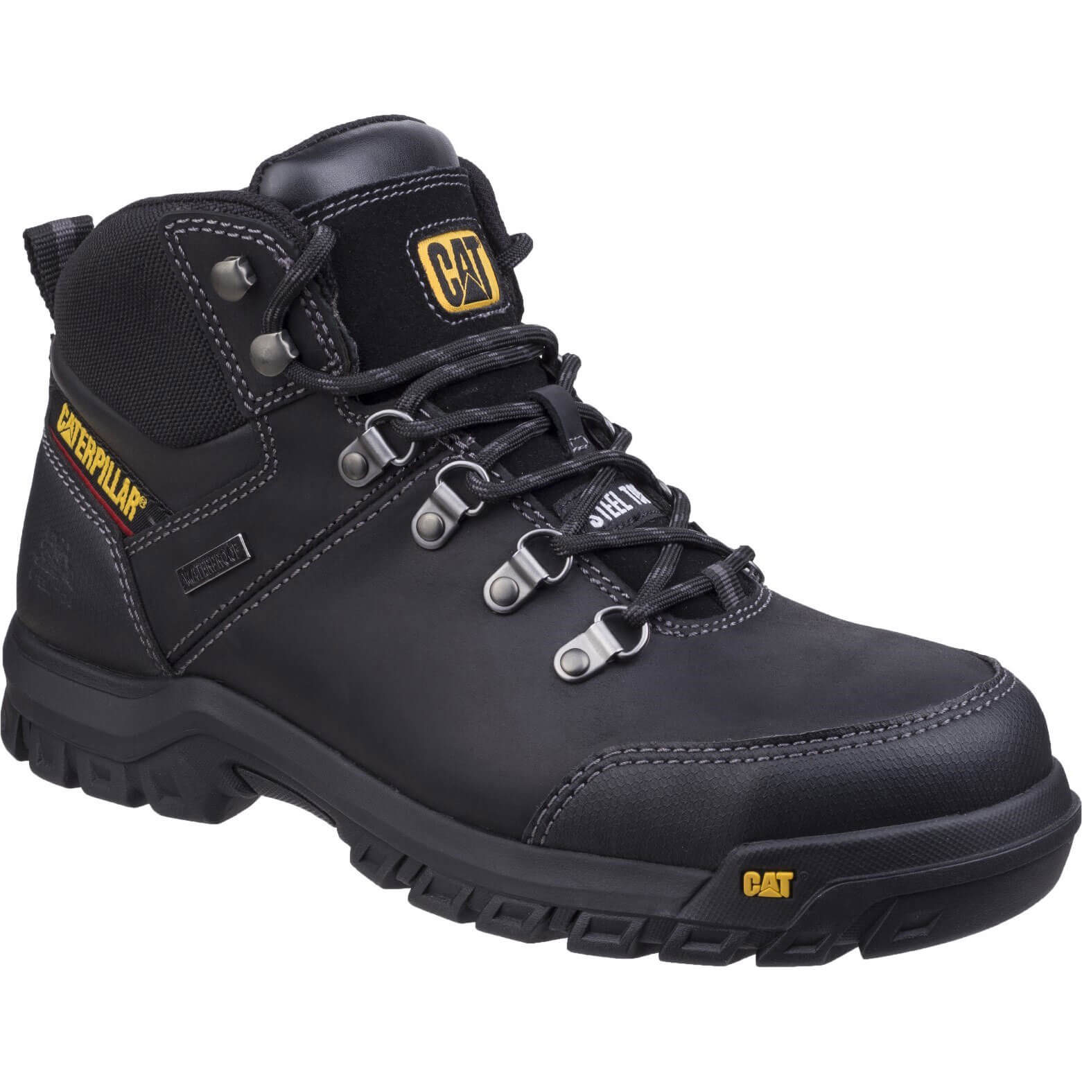 Image of Caterpillar Mens Framework Safety Boots Black Size 8