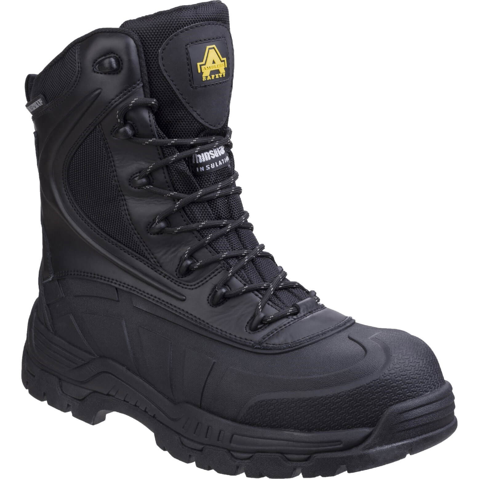 Image of Amblers Mens Safety AS440 Hybrid Metal Free Hi-Leg Waterproof Safety Boots Black Size 11
