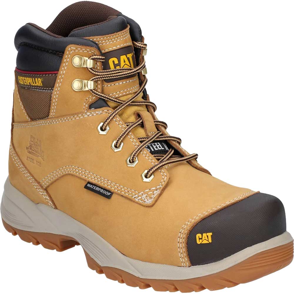 Image of Caterpillar Spiro Waterproof Safety Boot Honey Size 6