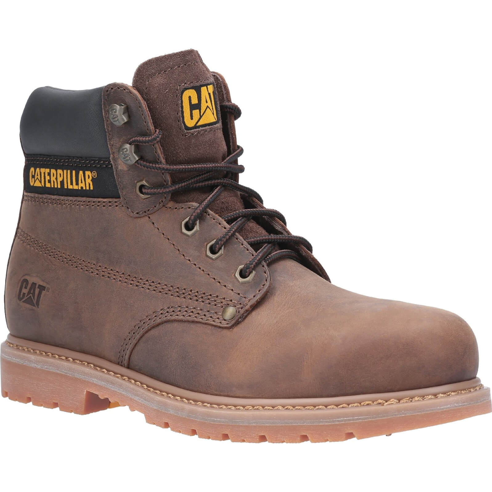 Image of Caterpillar Powerplant GYW Safety Boot Brown Size 7