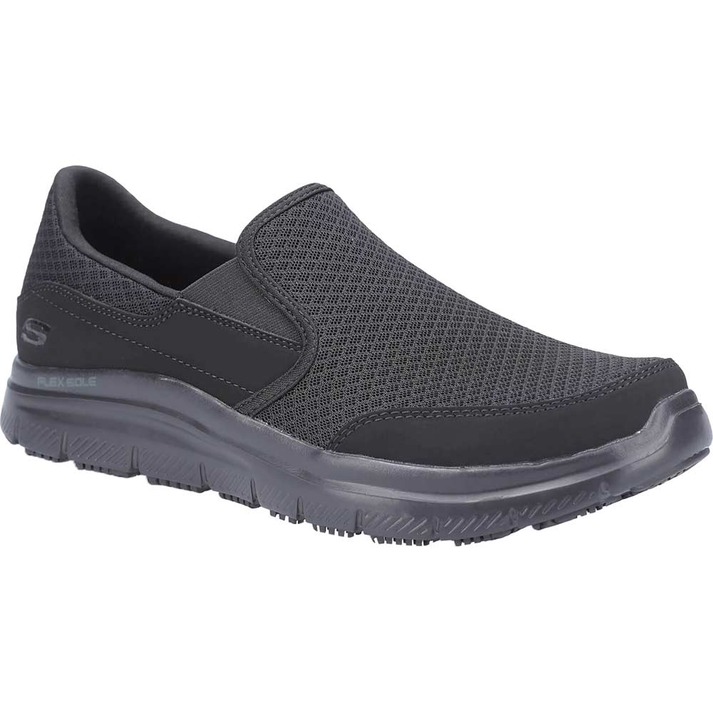 Skechers McAllen Mens Slip Resistant Work Shoes Black Size 12