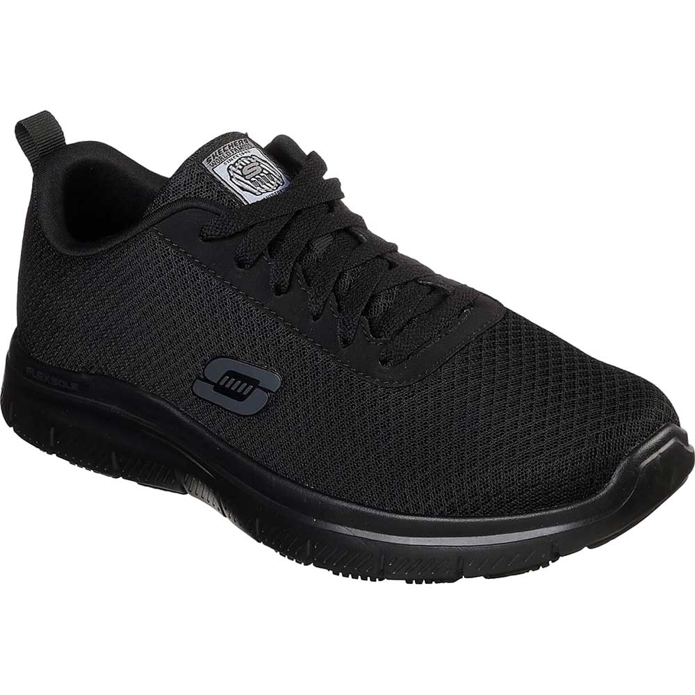 Skechers Bendon Mens Slip Resistant Work Shoes Black Size 7