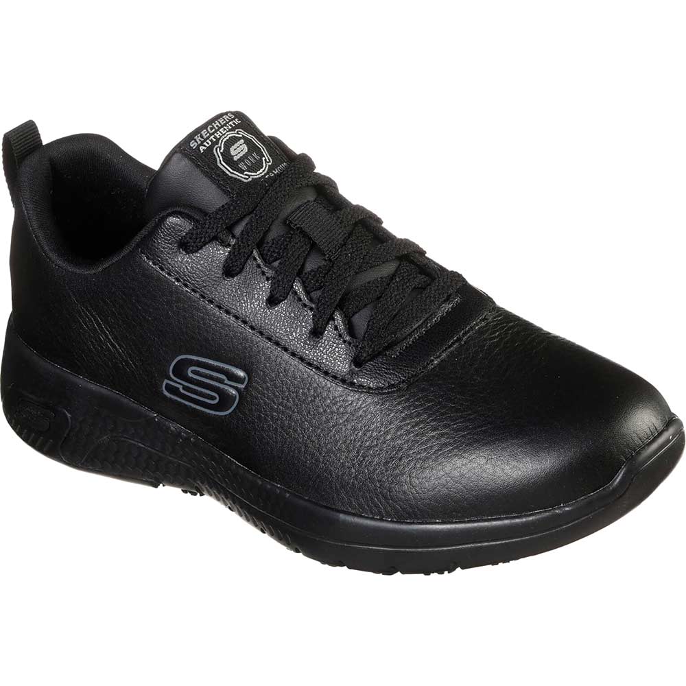 Skechers Marsing Gmina Womens Slip Resistant Shoes Black Size 3