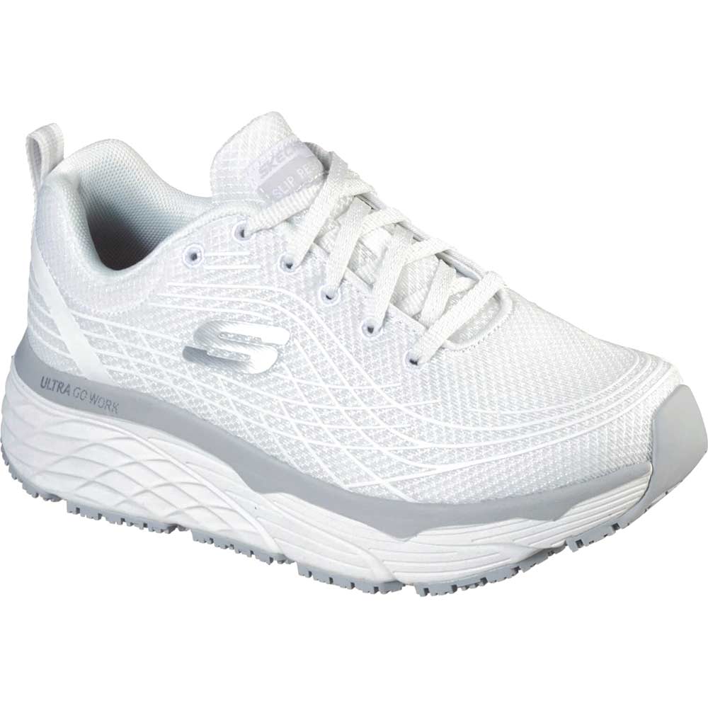 Skechers Max Cushioning Elite Womens Slip Resistant Shoes White Size 5