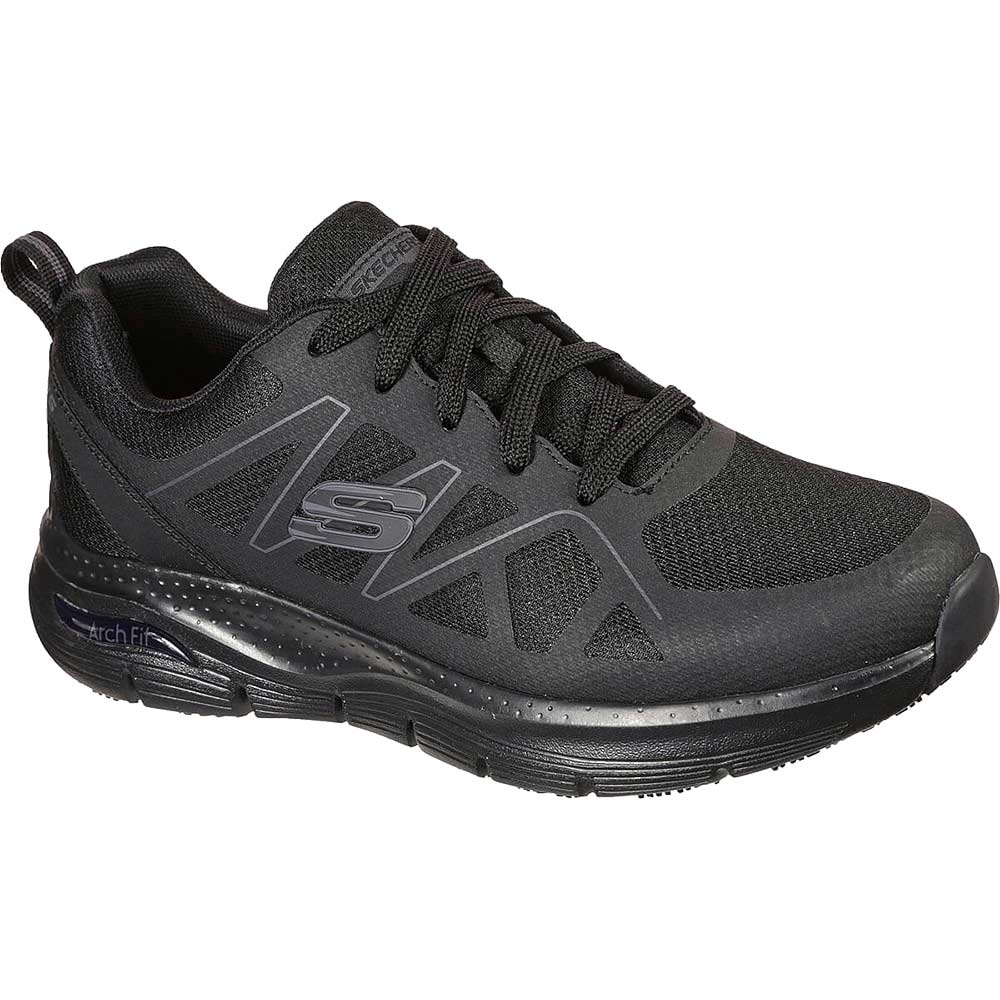 Skechers Axtell Arch Fit Mens Slip Resistant Work Shoes Black Size 9