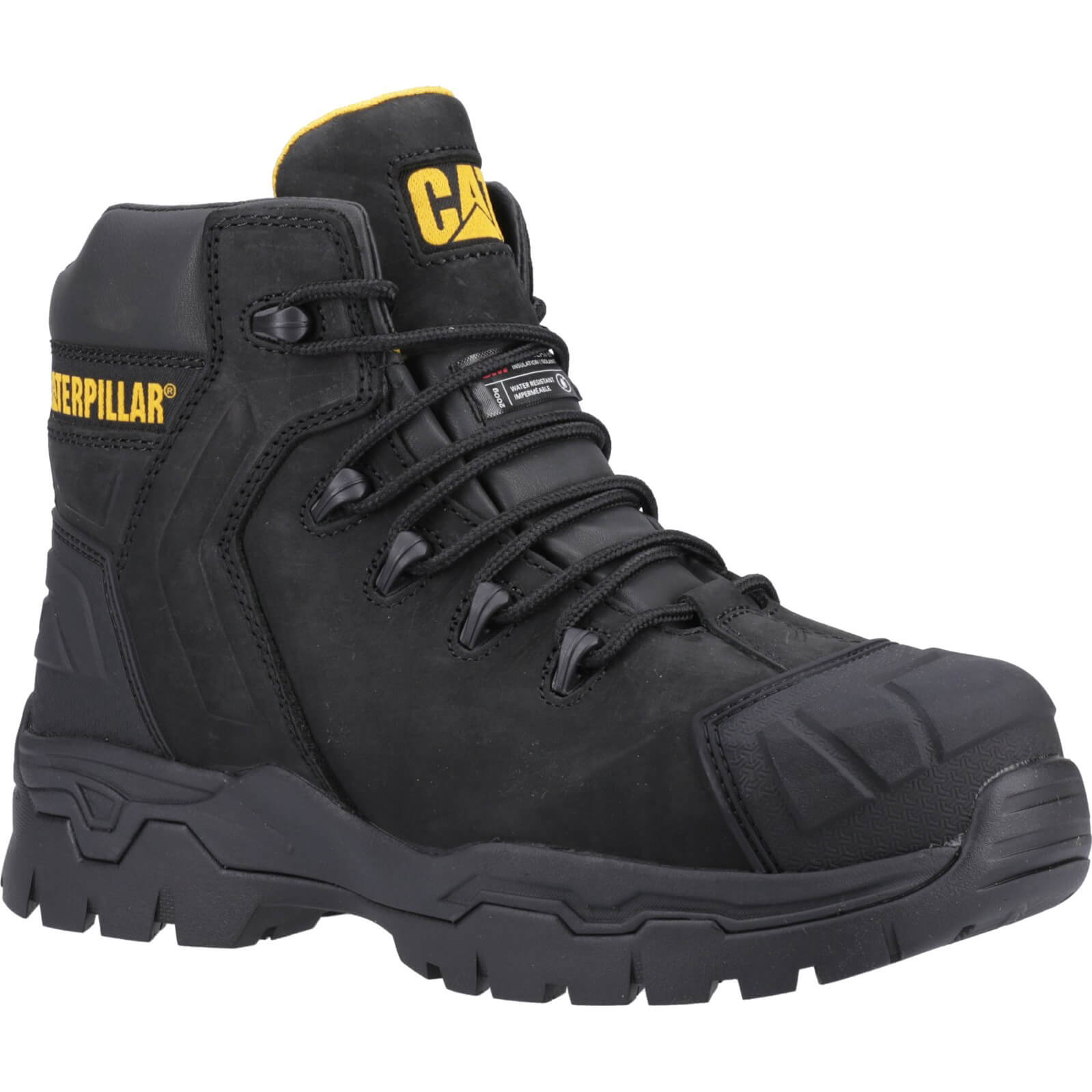 Caterpillar Mens Everett S3 Wp Safety Boot Black Size 6
