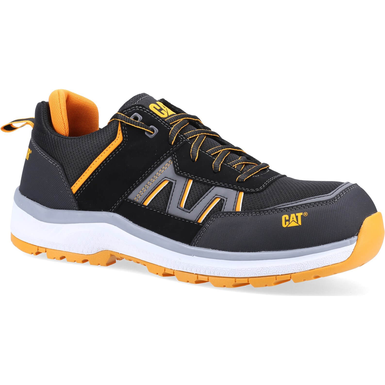 Image of Caterpillar Mens Accelerate S3 Safety Trainer Black / Orange Size 12