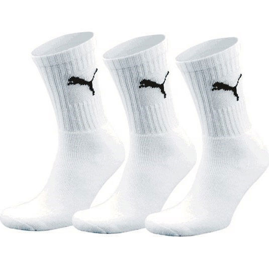 Image of Puma Sports Crew Sock White 6 - 8 Pack of 3
