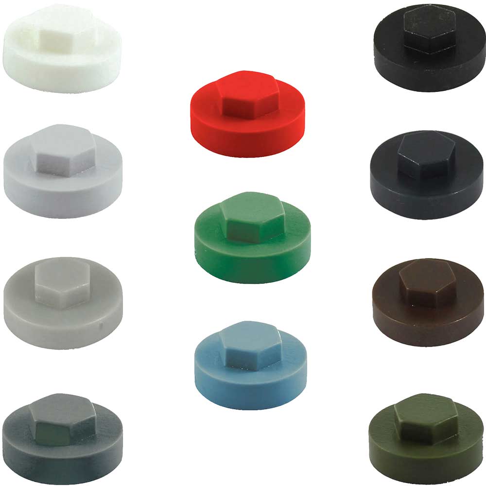 Colour Match Hexagon Screw Cover Cap 5 16 x 16mm Screw Caps Covers