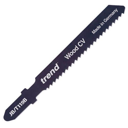 Image of Trend T119B Jigsaw Blade Straight Cut Wood and Plastics Pack of 5