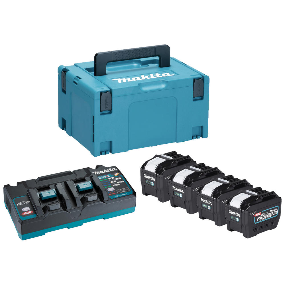 Makita 1910B1-4 40V Max Xgt Cordless 4 Battery 8Ah And Charger Kit