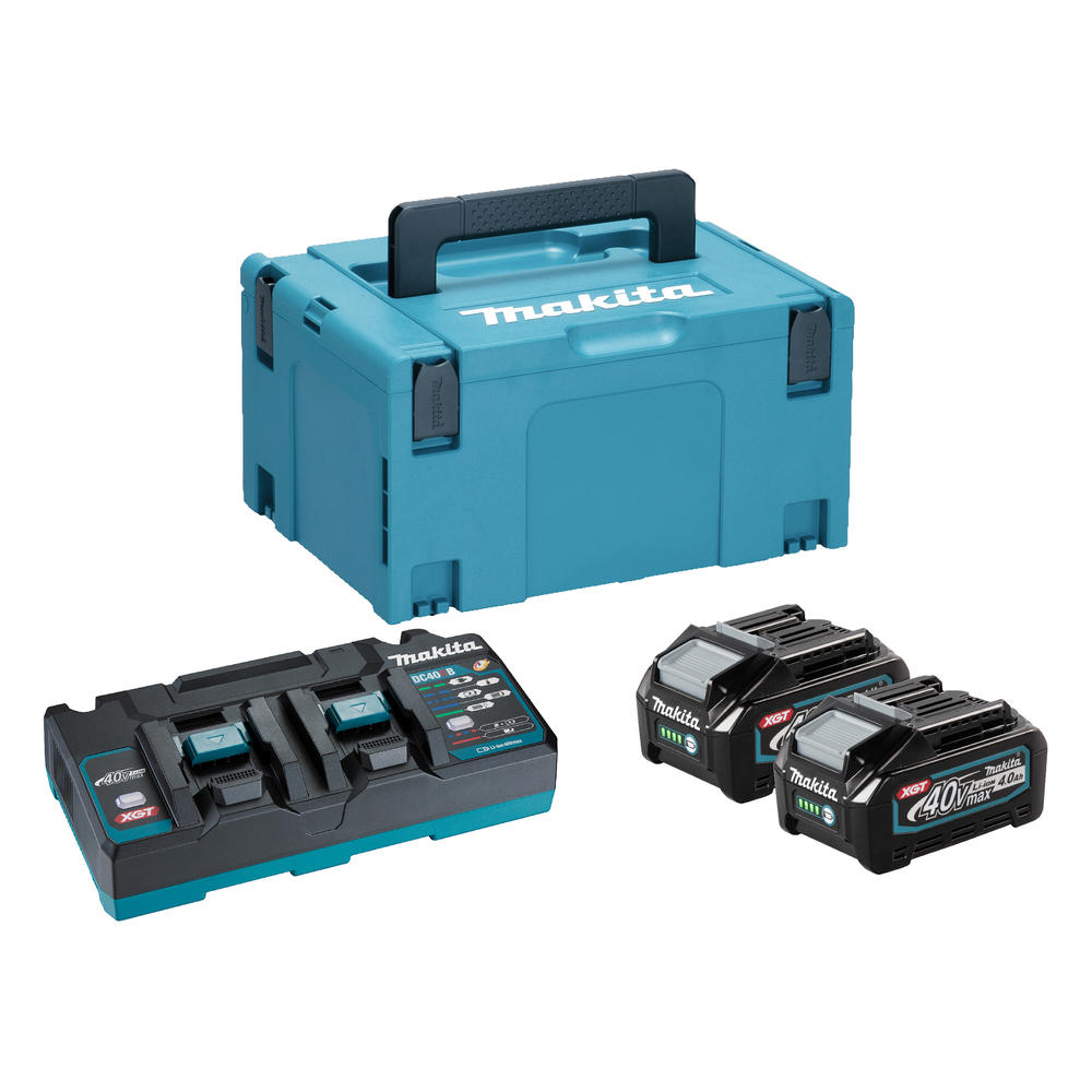 Makita 191U06-6 40v Max XGT Cordless 2 Battery 4ah and Charger Kit 4ah