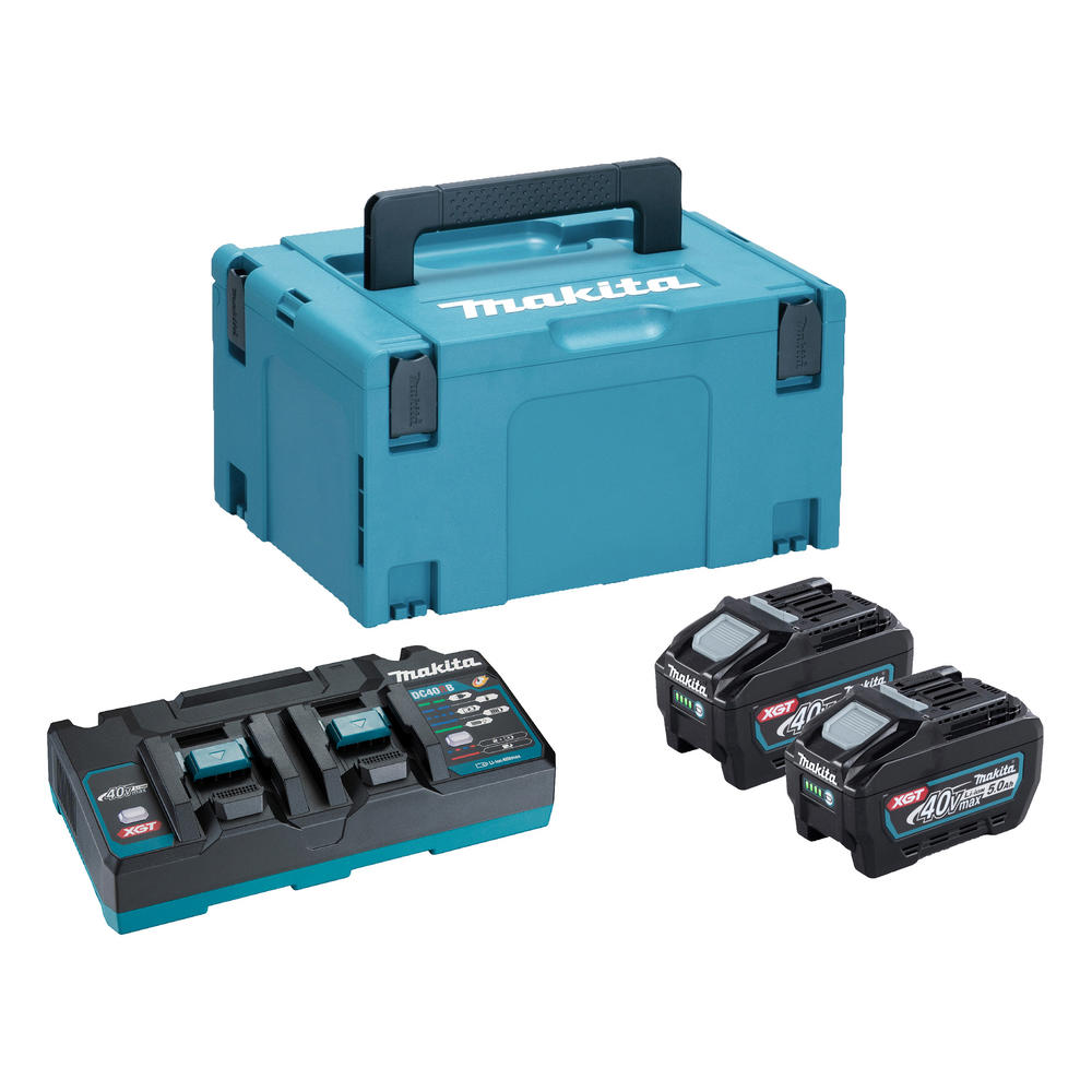 Makita 191U20-2 40V Max Xgt Cordless 2 Battery 5Ah And Charger Kit