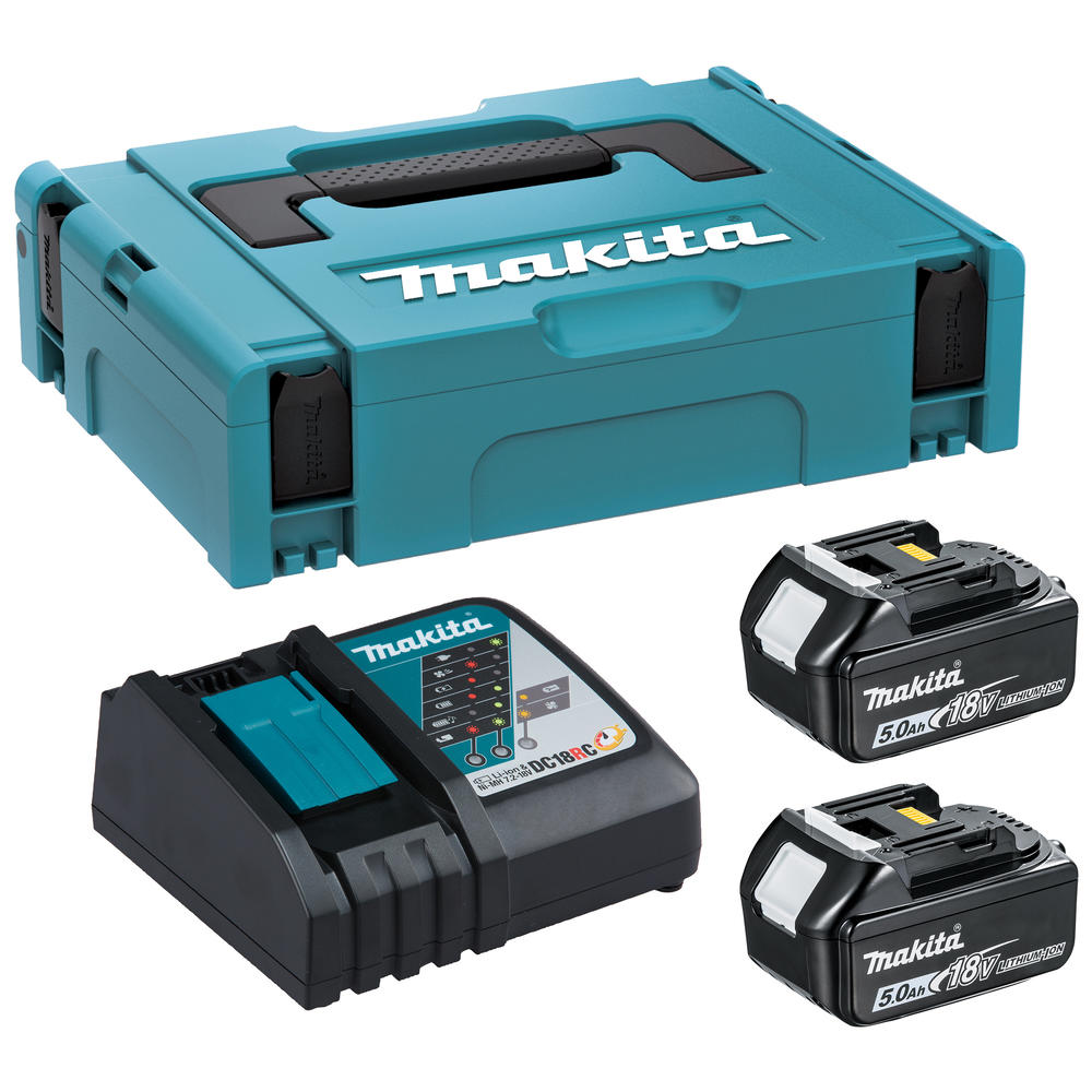 Makita 197803-2 18v LXT Cordless 2 Battery 5ah and Charger Kit 5ah
