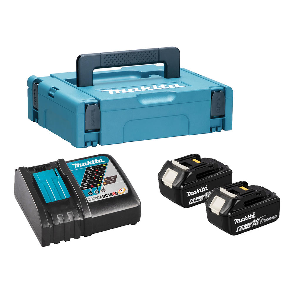 Makita 198119-8 18v LXT Cordless 2 Battery 6ah and Charger Kit 6ah