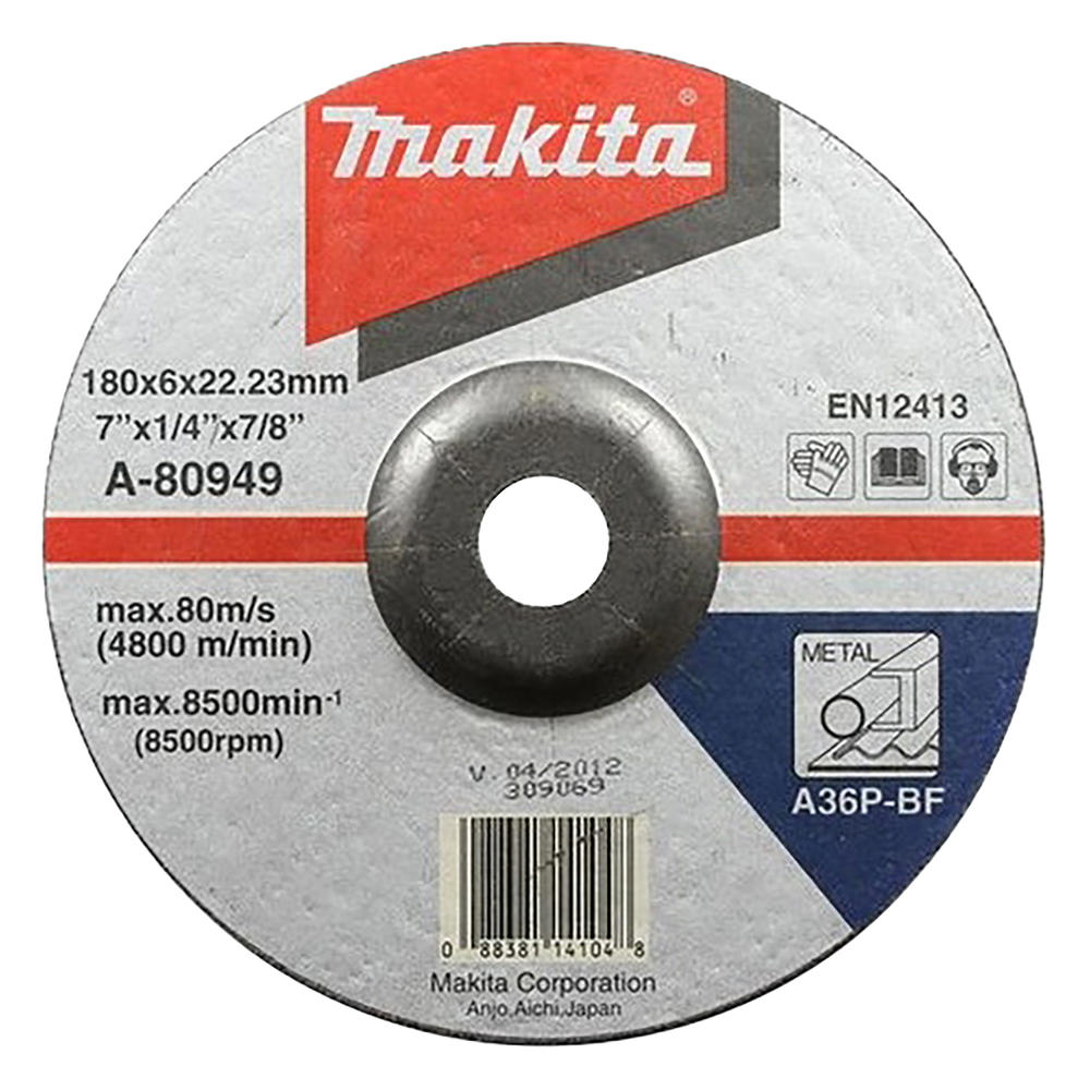 Makita A27 Pro Metal Depressed Grinding Disc 180mm