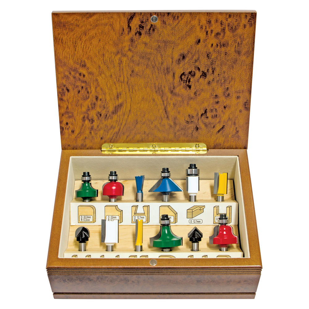 View Makita 12 Piece 1/4" Router Bit Set View Makita 12 Piece 1/4" Router Bit Set