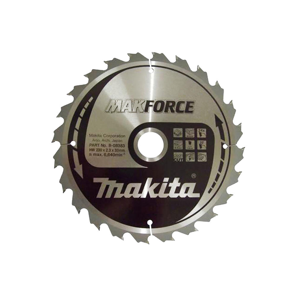 Makita Makforce Wood Cutting Saw Blade 230mm 24t 30mm