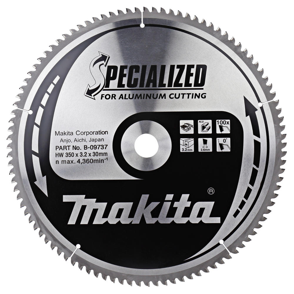 Makita SPECIALIZED Aluminium Cutting Saw Blade 350mm 100T 30mm