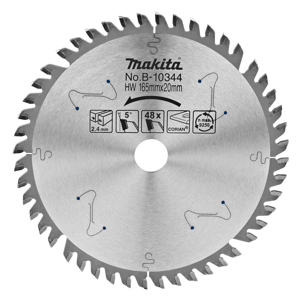 Makita SPECIALIZED Corrian Cutting Saw Blade 165mm 48T 20mm