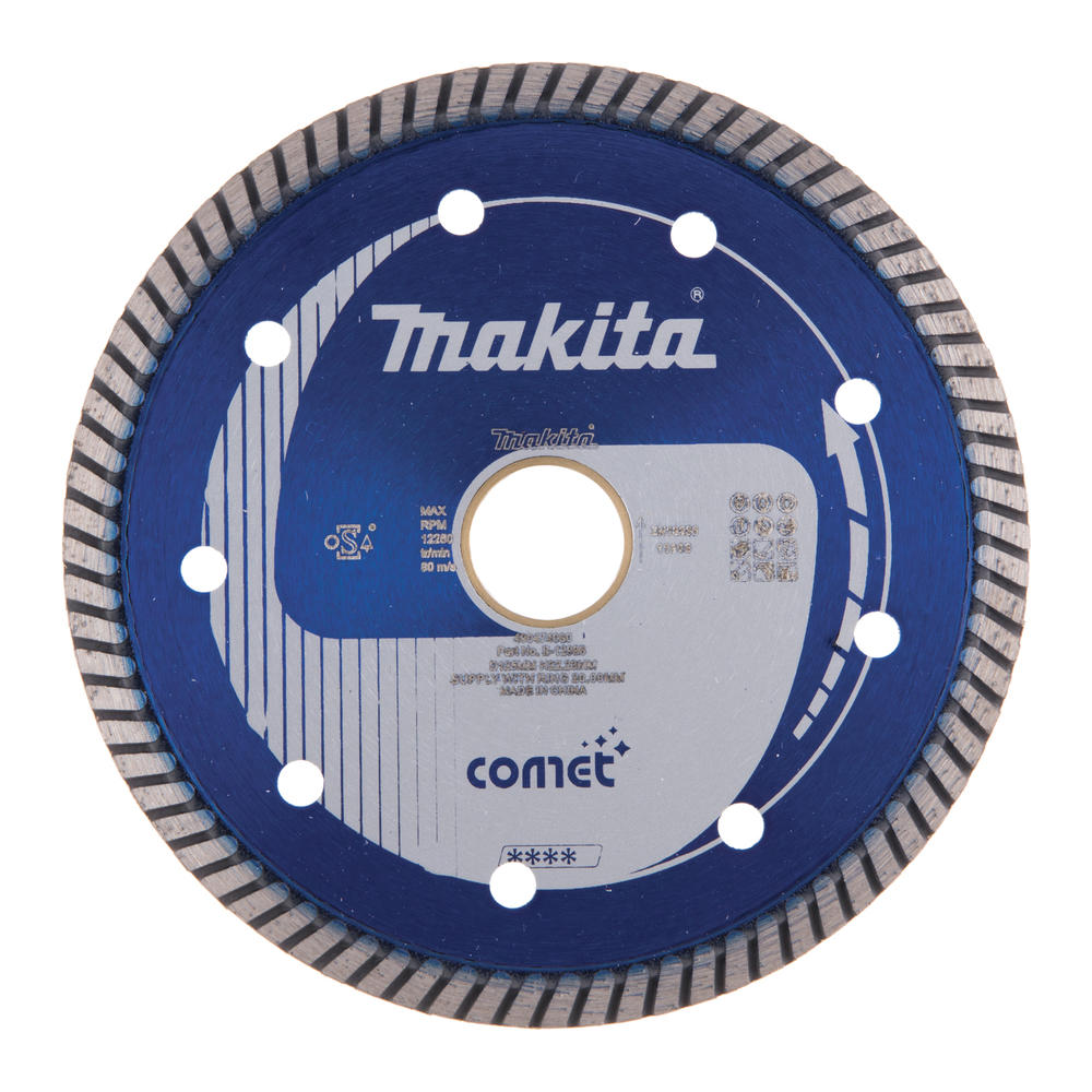 Image of Makita Comet Turbo Rim Diamond Cutting Disc 125mm 2.4mm 22mm