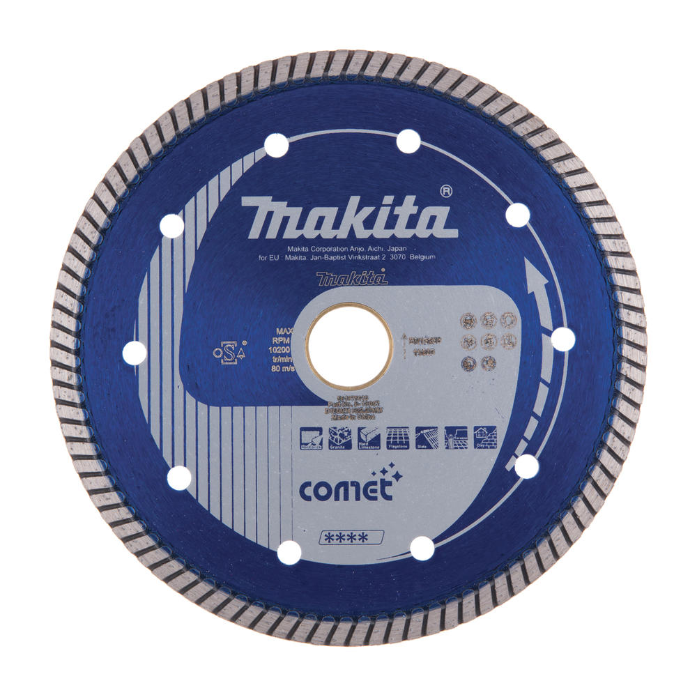Image of Makita Comet Turbo Rim Diamond Cutting Disc 150mm 2.4mm 22mm