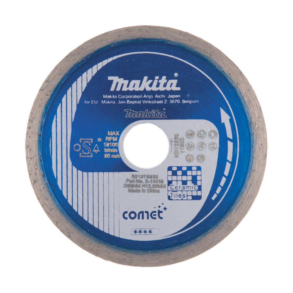 Makita Comet Continuous Rim Diamond Tile Cutting Disc 80mm