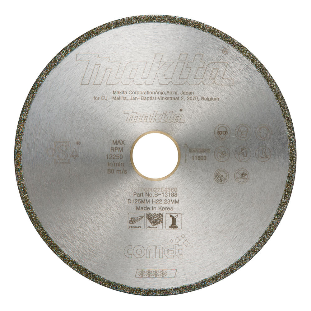 Image of Makita Comet Electroplated Diamond Cutting Disc for Marble 125mm 1.5mm 22mm
