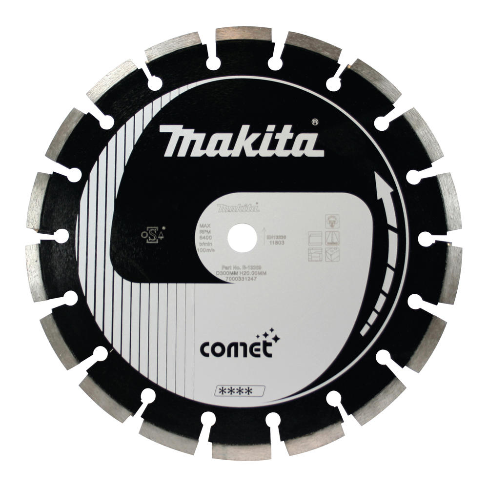 Makita Asphalt Comet Wet Diamond Wheel For Ce004g Disc Cutter 300mm 2.8mm Pack Of 1