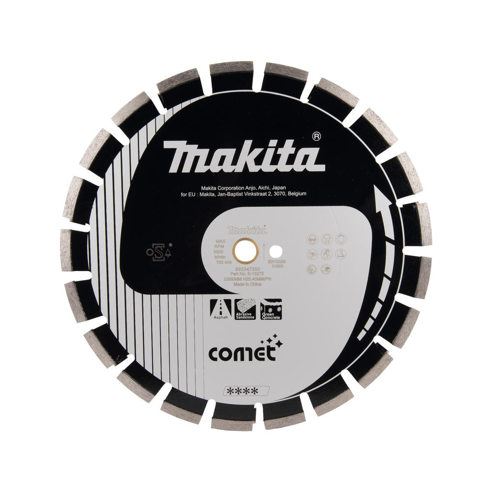 Makita Asphalt Comet Wet Diamond Wheel For Ce001g Power Cutter 350mm 3.2mm Pack Of 1