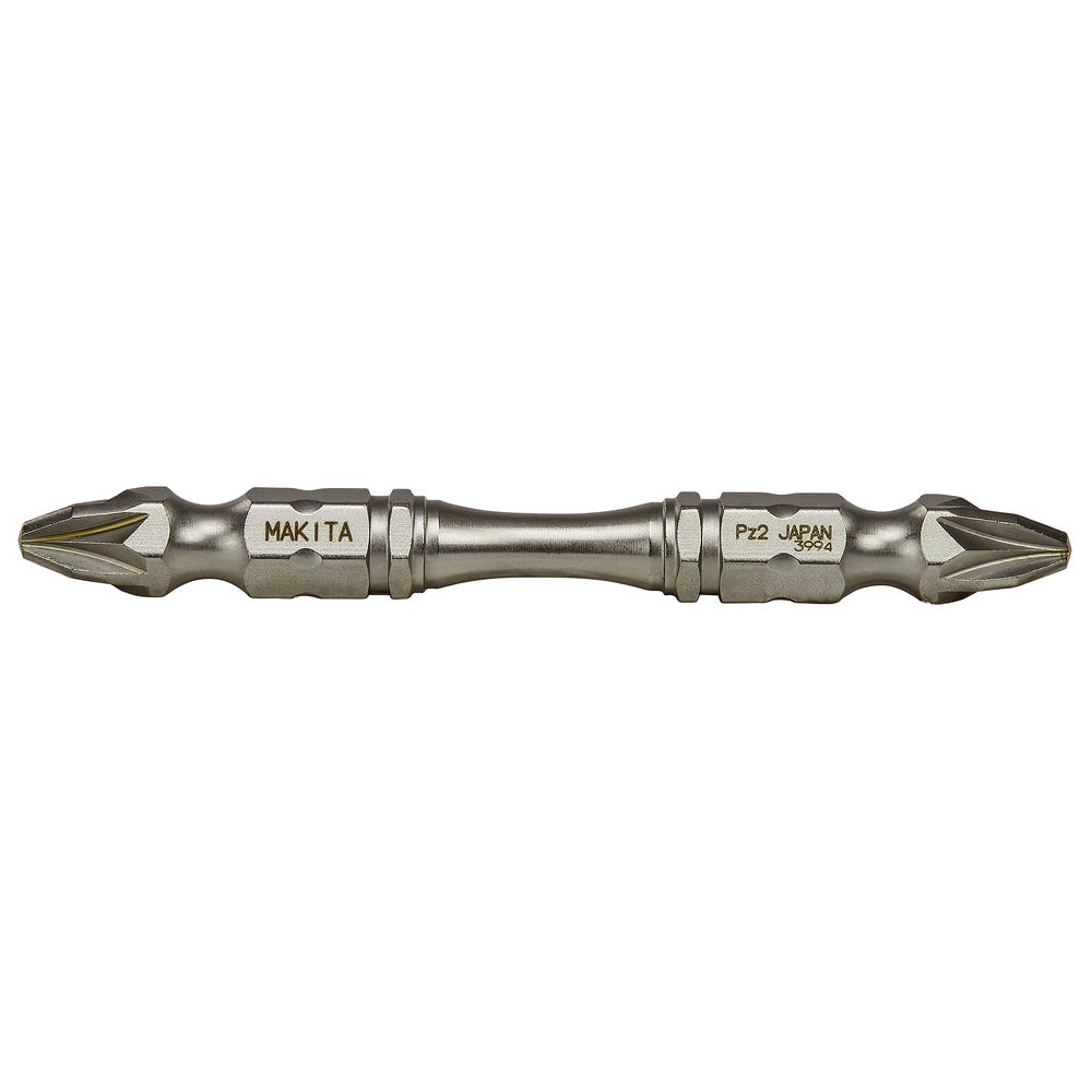 Makita Torsion Impact Double Ended Pozi Screwdriver Bit Pz2 65mm Pack Of 3