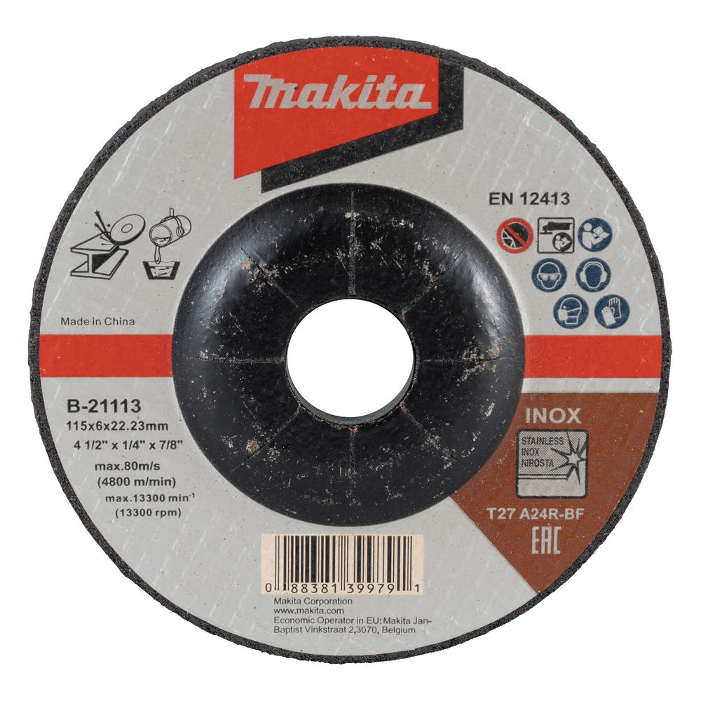 Makita A24r Long Life Metal Depressed Grinding Disc 115mm