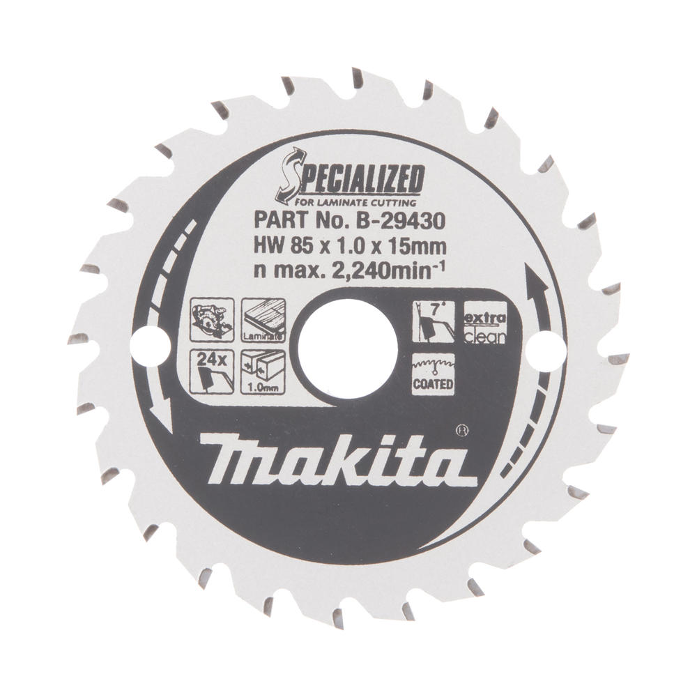 Makita Specialized Laminate Cutting Saw Blade 85mm 24t 15mm