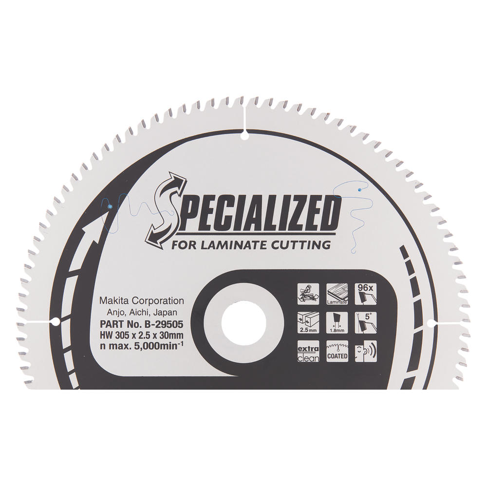 Makita Specialized Laminate Cutting Saw Blade 305mm 96t 30mm