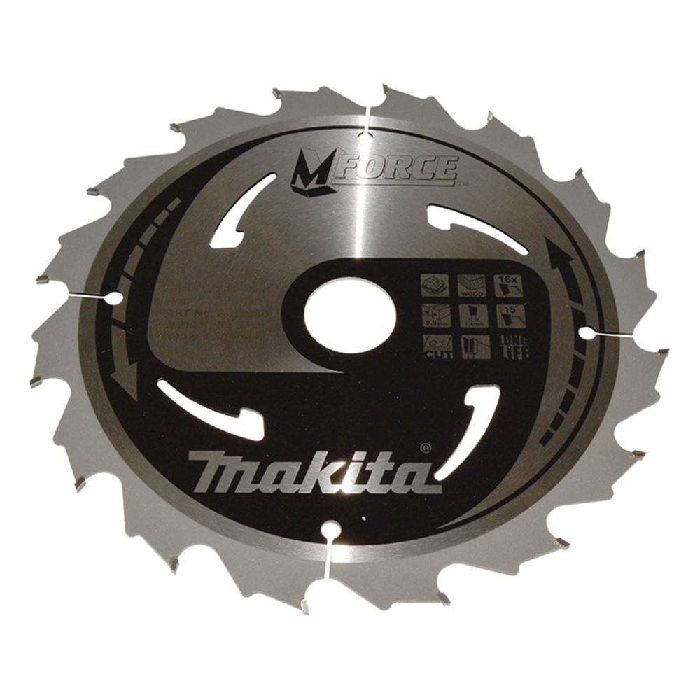 Makita MFORCE Circular Saw Blade for Wood Cutting 210mm 16T 30mm