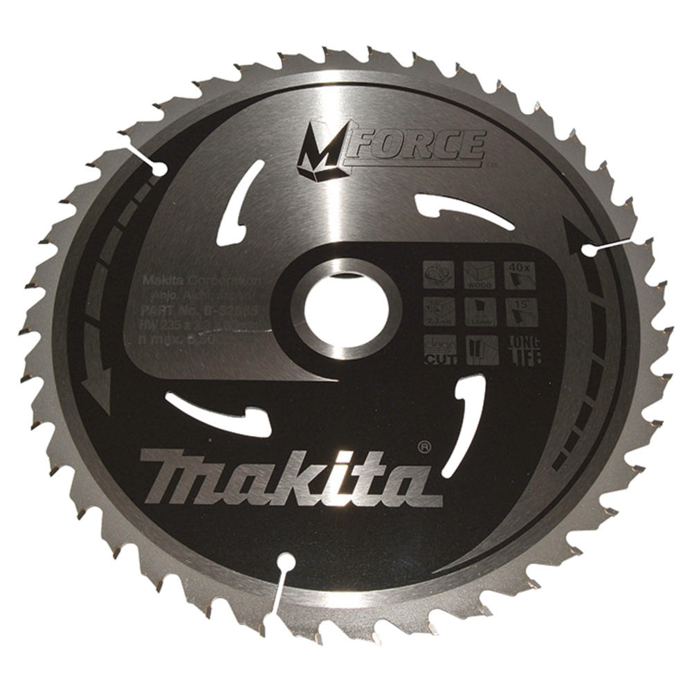 Makita MFORCE Circular Saw Blade for Wood Cutting 235mm 40T 30mm
