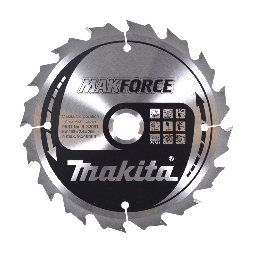 Makita Makforce Circular Saw Blade For Wood Cutting